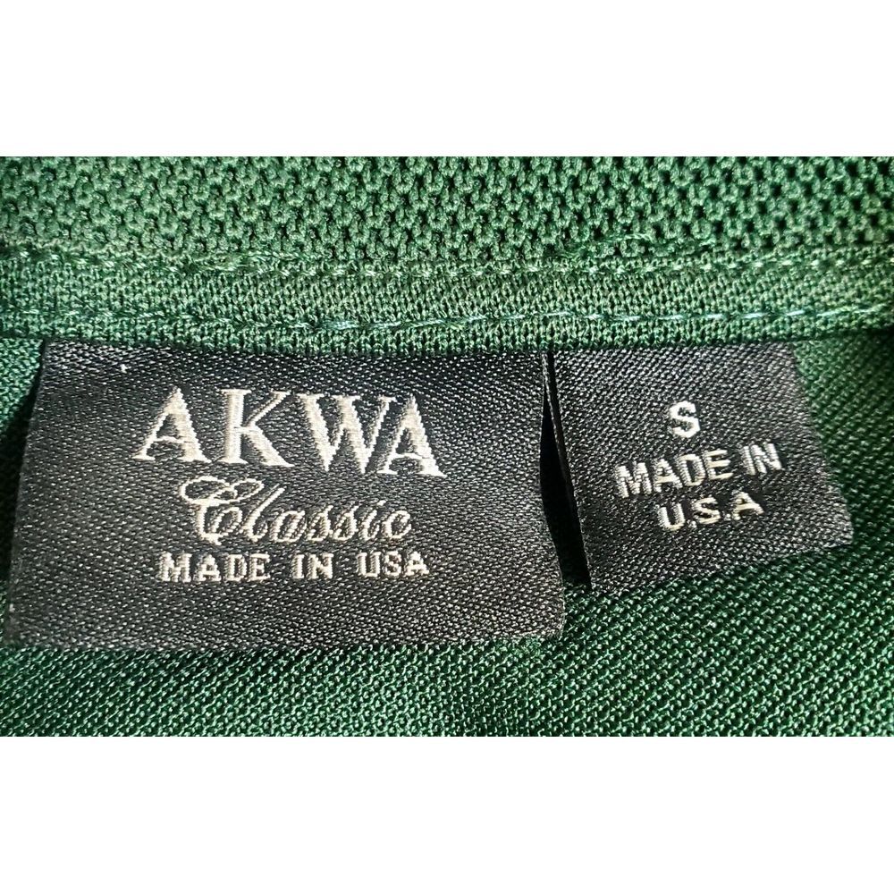 AKWA Polo Shirt Jeep Embroidered White Chest Logo SM Men's Hunter Green Collared - Picture 12 of 13
